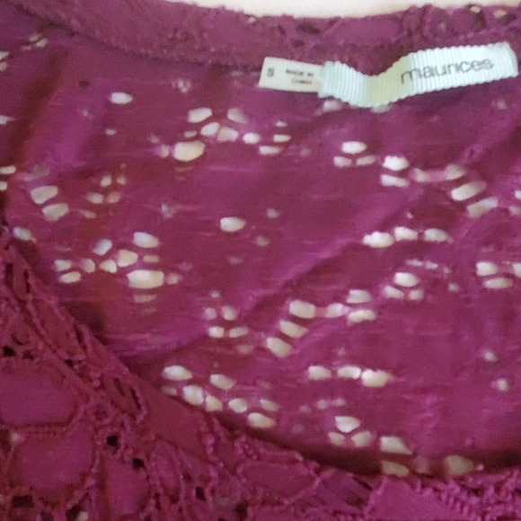 Plum lace shirt - Picture 2 of 2